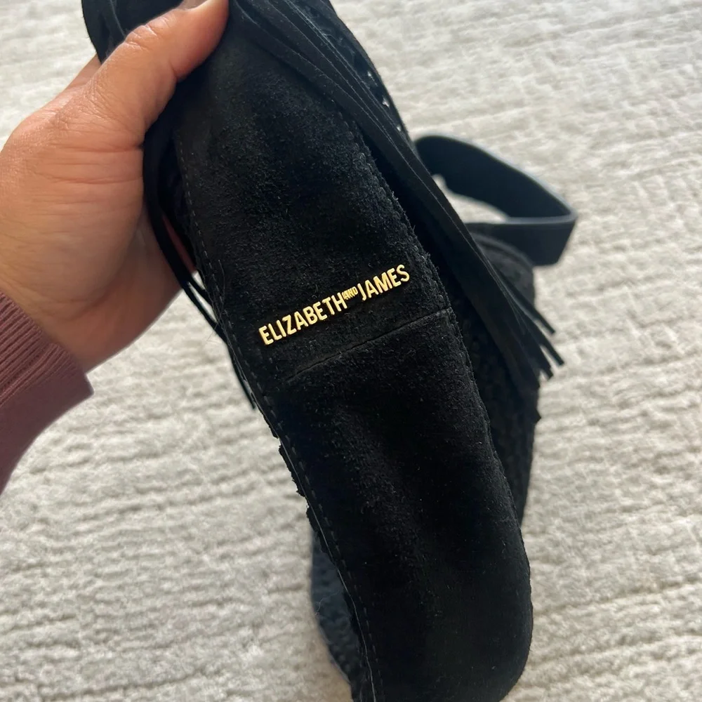 Elizabeth and James Woven Suede Hobo Bag